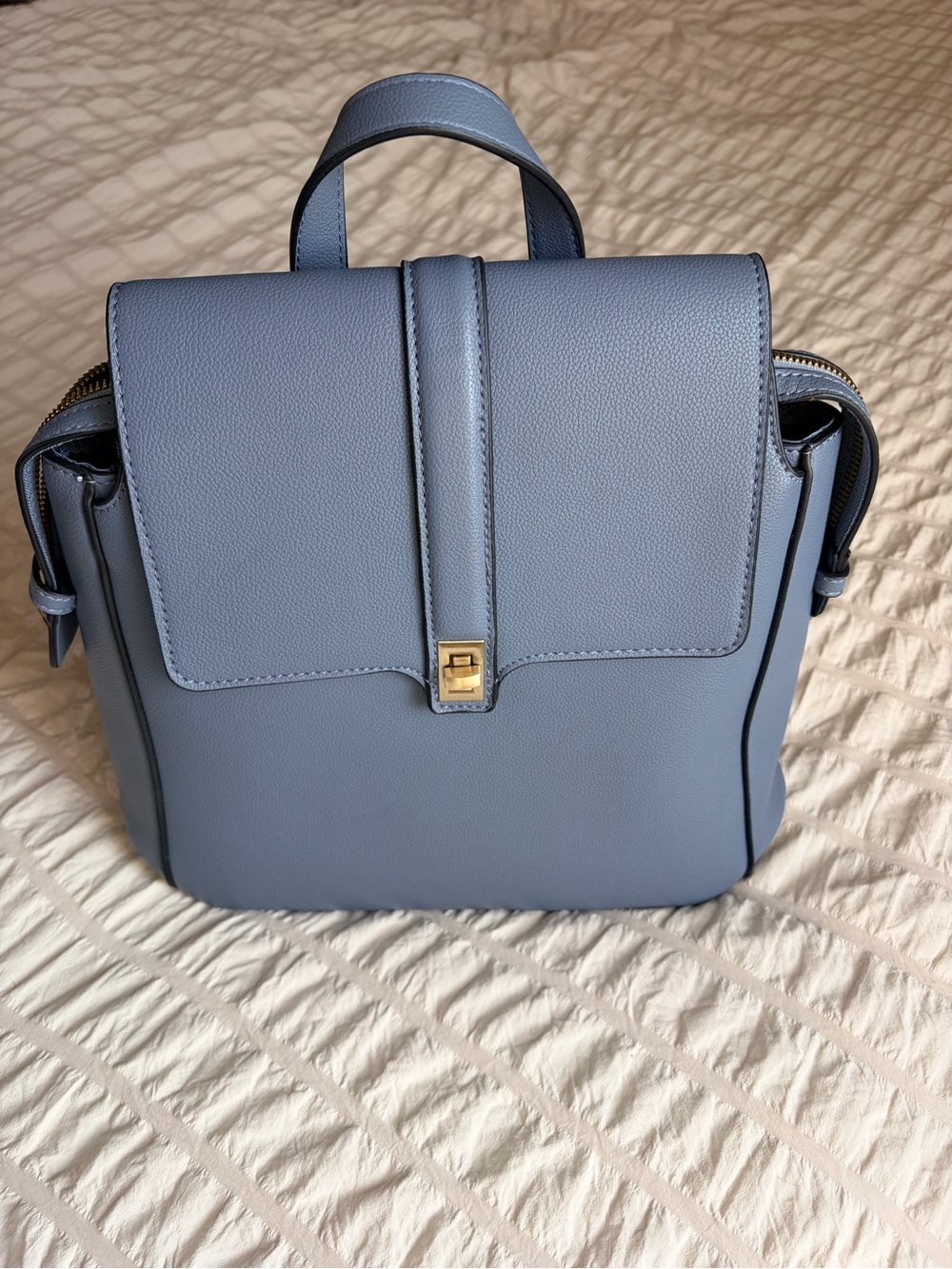 Carpisa Indigo Blue Faux Leather Backpack